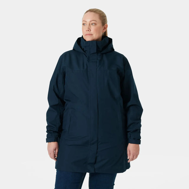 Helly Hansen Women’s Aden Long Rain Jacket Regnjakke Dame - Navy - Navy