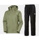 Helly Hansen Women's Aden Regnsæt Dame - Lav Green / Black