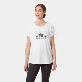 Helly Hansen Women's Nord Graphic Drop T-Shirt Dame - White - White