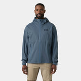 Helly Hansen Men's Momentum 3-Layer Stretch Jacket Regnjakke Herre - Washed Navy - Washed Navy