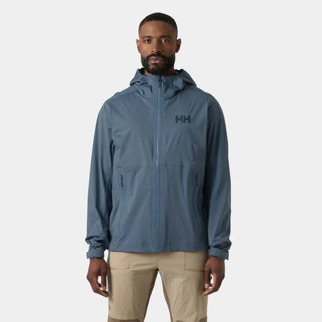 Helly Hansen Men's Momentum 3-Layer Stretch Jacket Regnjakke Herre - Washed Navy - Washed Navy