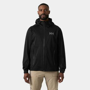 Helly Hansen Men's Momentum 3-Layer Stretch Jacket Regnjakke Herre - Black - Black