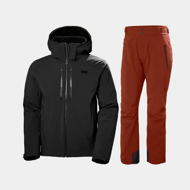 Helly Hansen Men's Alpha Lifaloft Skisæt Herre - Black / Iron Oxide - 3XL
