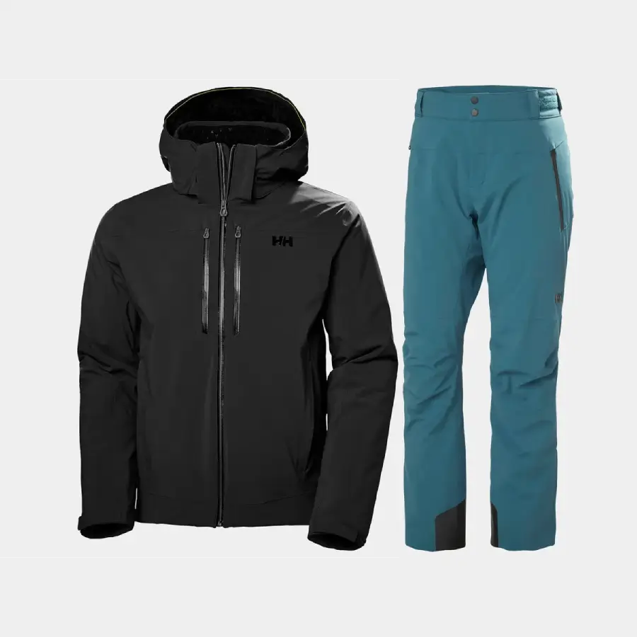 Helly Hansen Men's Alpha Lifaloft Skisæt Herre - Black / Dark Creek - 3XL