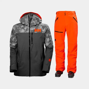 Helly Hansen Men's Straightline / Sogn Skisæt Herre - Quiet Shade Camo / Neon Orange - 2XL