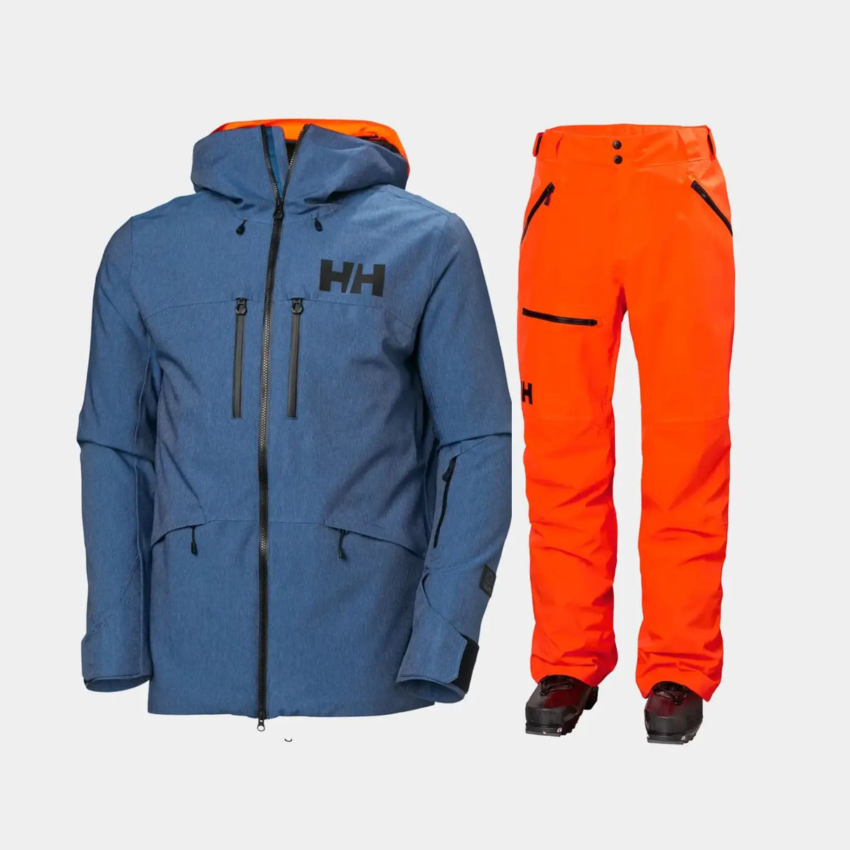 Helly Hansen Men's Garibaldi / Sogn Skisæt Herre - Deep Fjord / Neon Orange