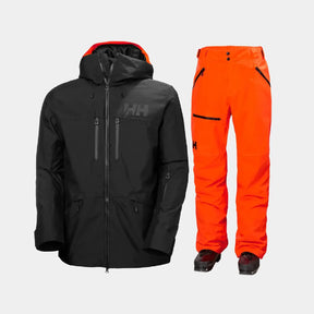 Helly Hansen Men's Garibaldi & Sogn Skisæt Herre - Black / Neon Orange - 2XL