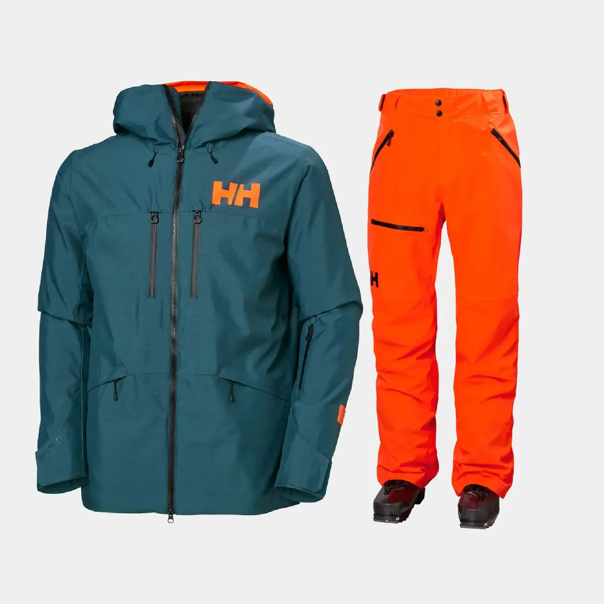 Helly Hansen Men's Garibaldi / Sogn Skisæt Herre - Dark Creek / Neon Orange - 2XL