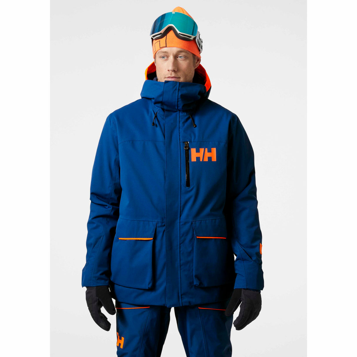 Helly Hansen Men's Kickinghorse / Sogn Skisæt Herre - Deep Fjord / Neon Orange -