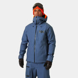 Helly Hansen Men's Powderface / Sogn Skisæt Herre - Deep Fjord / Neon Orange