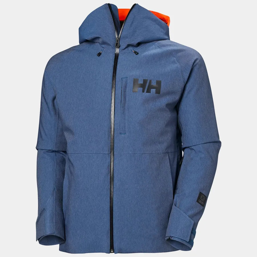 Helly Hansen Men's Powderface / Sogn Skisæt Herre - Deep Fjord / Neon Orange