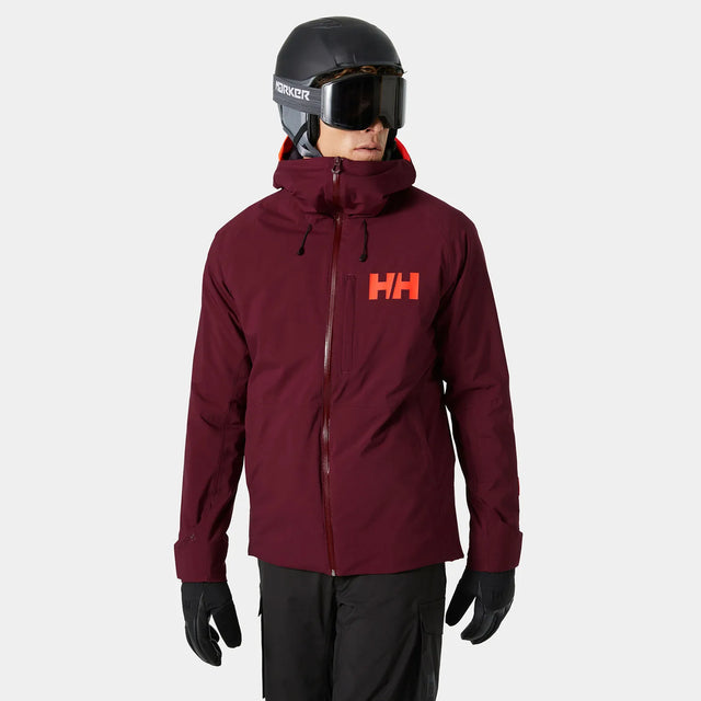 Helly Hansen Men's Powderface / Sogn Skisæt Herre - Hickory / Neon Orange -