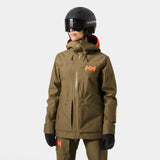 Helly Hansen Women's Powderqueen 3.0 Ski Jacket Skijakke Dame - Sepia - Sepia