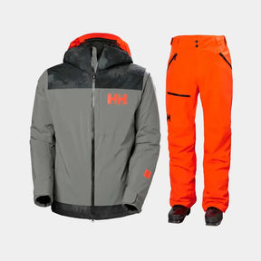 Helly Hansen Men's Powdreamer 2.0 / Sogn Skisæt Herre - Concrete / Neon Orange - 2XL