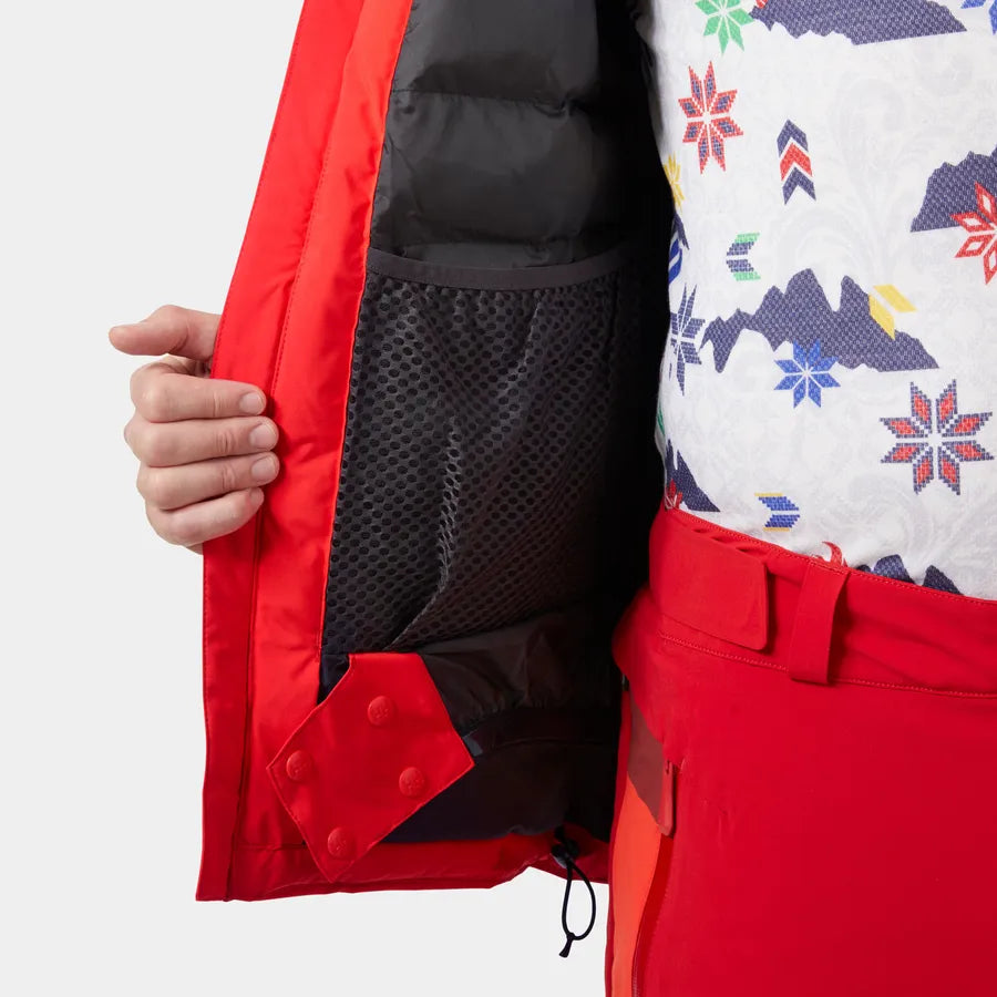 Helly Hansen Men's Swift Team Insulated Ski Jacket Skijakke Herre - Alert Red