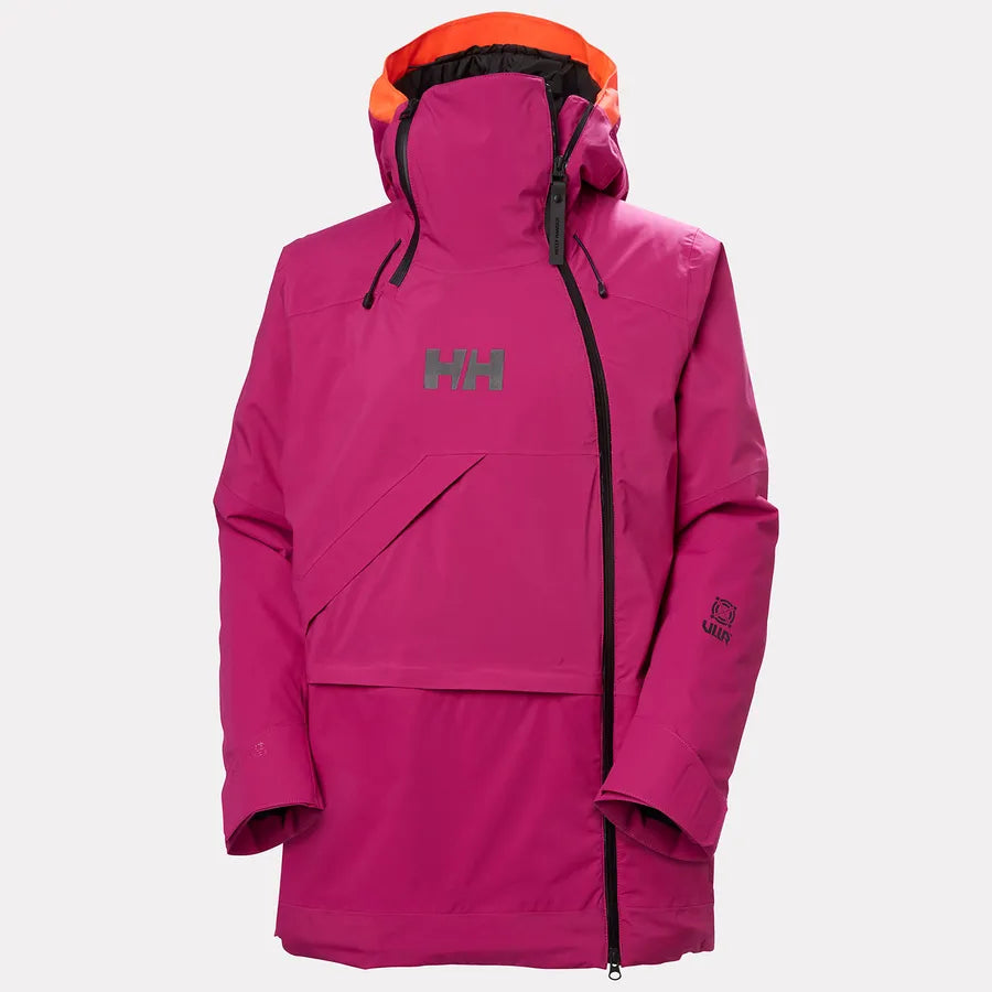 Helly Hansen Women's Powchaser Asymmetric Ski Jacket Skijakke Dame - Magenta