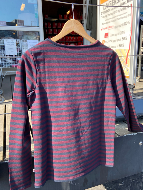 Redgreen Women Fie Long Sleeve T-shirt Dame - Eggplant Stripe -