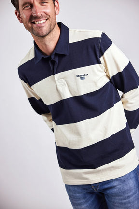 Sebago Gabe Rugger Rugbytrøje Herre - Navy/White - Navy White