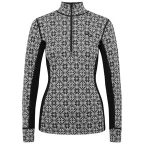 Kari Traa Rose Half-Zip Plus Size Skiundertrøje Dame - Black - Black