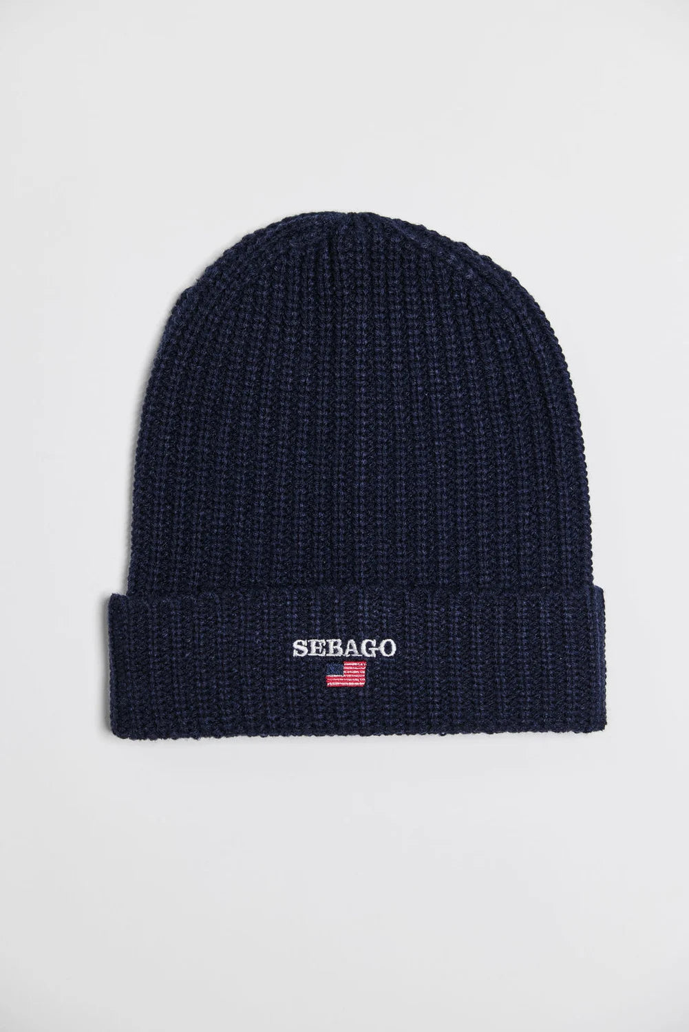 Sebago Draft Ribbed Beanie Strikhue Dame / Herre - Navy One-size