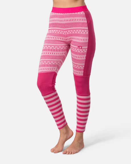 Kari Traa Åkle High Waist Pant Højtaljede Skiunderbukser Dame - Berry Pink - Berry Pink