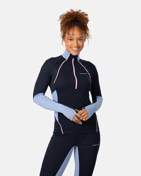 Kari Traa Alma Half-Zip Skiundertrøje Dame - Roya - Roya