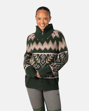 Kari Traa Amelia Knit Striktrøje Dame - Thyme Green - Thyme Green