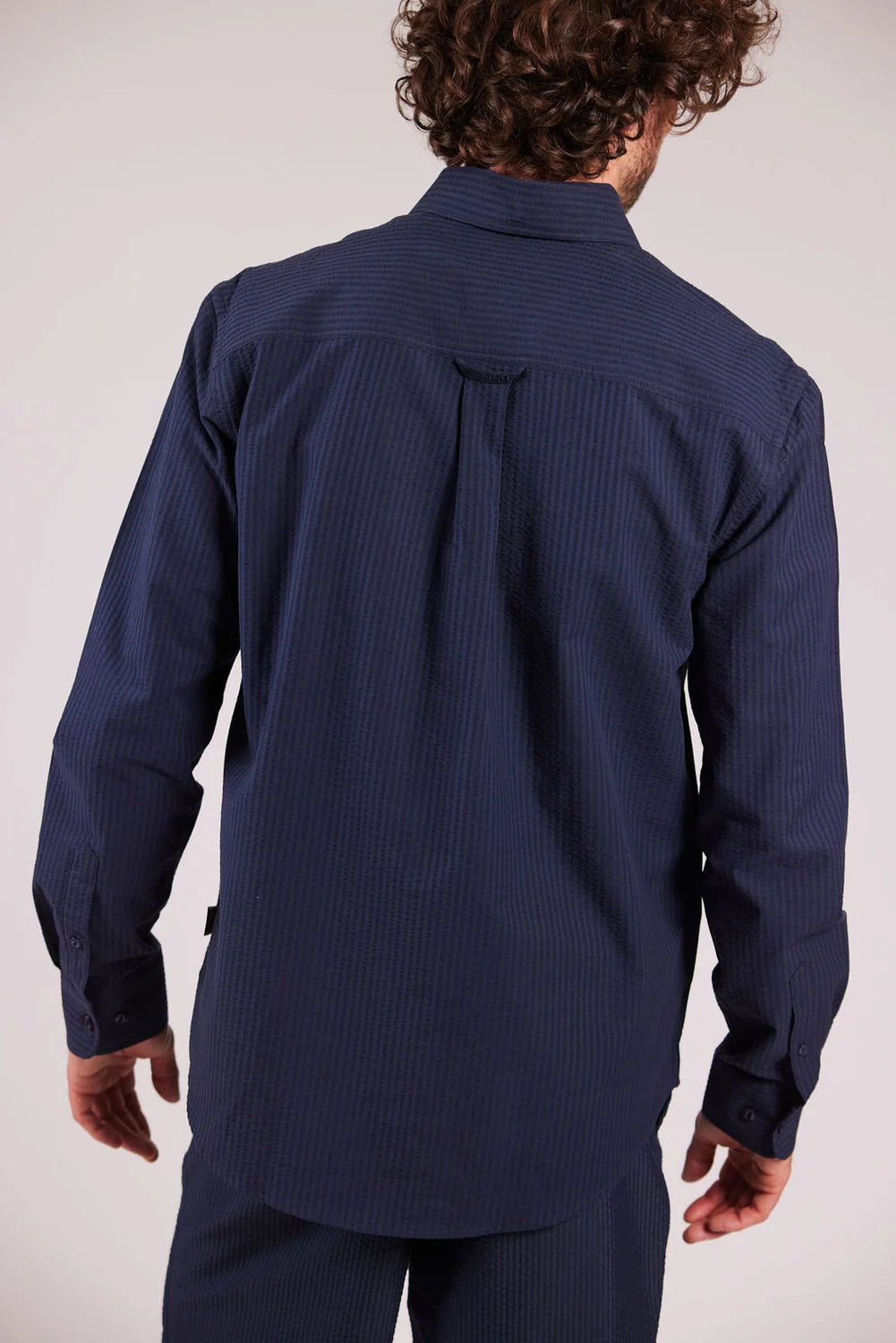 Sebago Seersucker BD Shirt Skjorte Herre -
