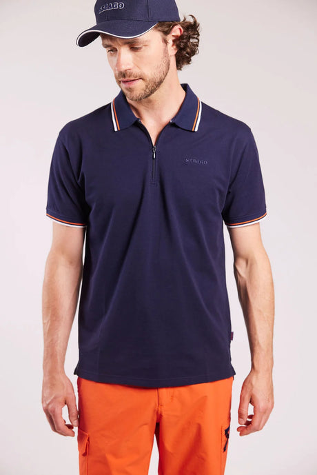 Sebago Ketch Performance Polo Pique T-shirt Herre - Navy - Navy