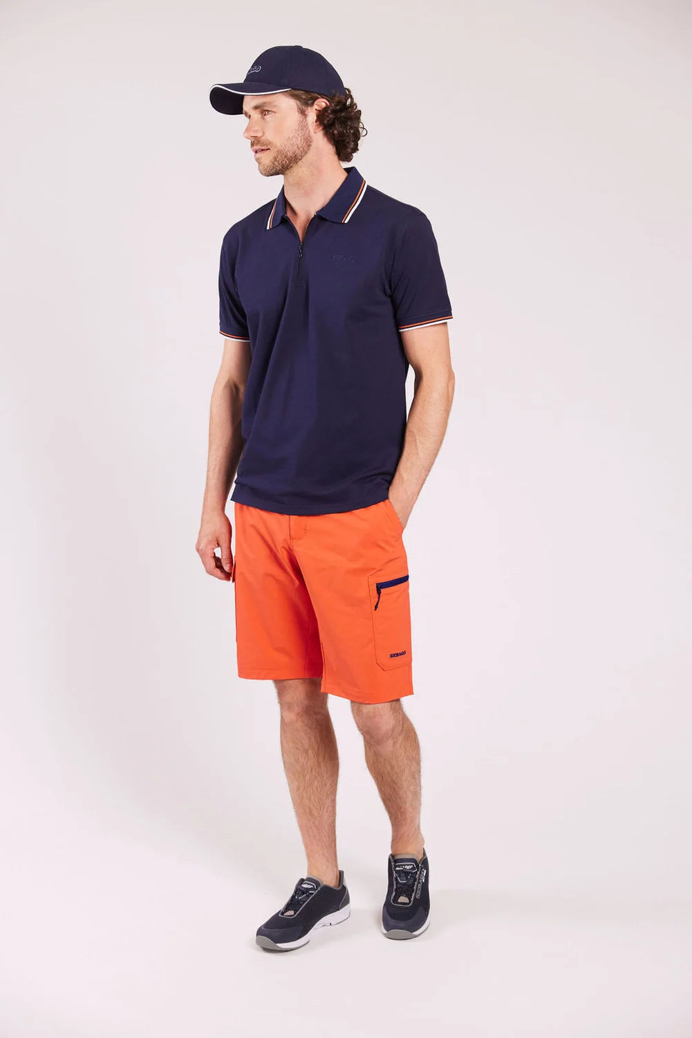 Sebago Ketch Performance Polo Pique T-shirt Herre - Navy -