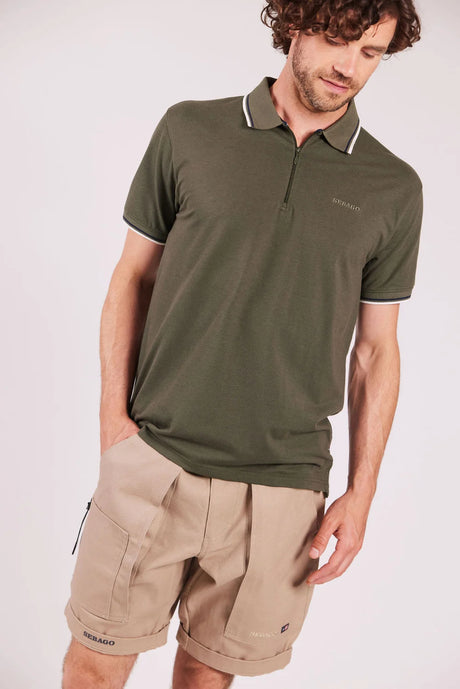 Sebago Ketch Performance Polo Pique T-shirt Herre - Dark Sage - Dark Sage
