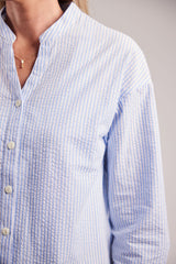 Sebago Seersucker Blouse Bluse Dame -