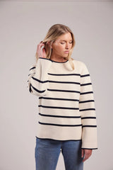 Sebago Bea Striped Knit Sweater Striktrøje Dame -