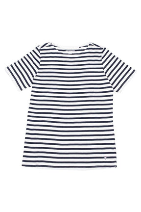 Sebago Striped W Tee T-shirt Dame - White/Navy - White Navy