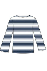Sebago Stripe French Sweater Dame - White/Navy - White Navy
