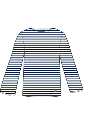 Sebago Stripe French Sweater Dame - White/Navy - White Navy