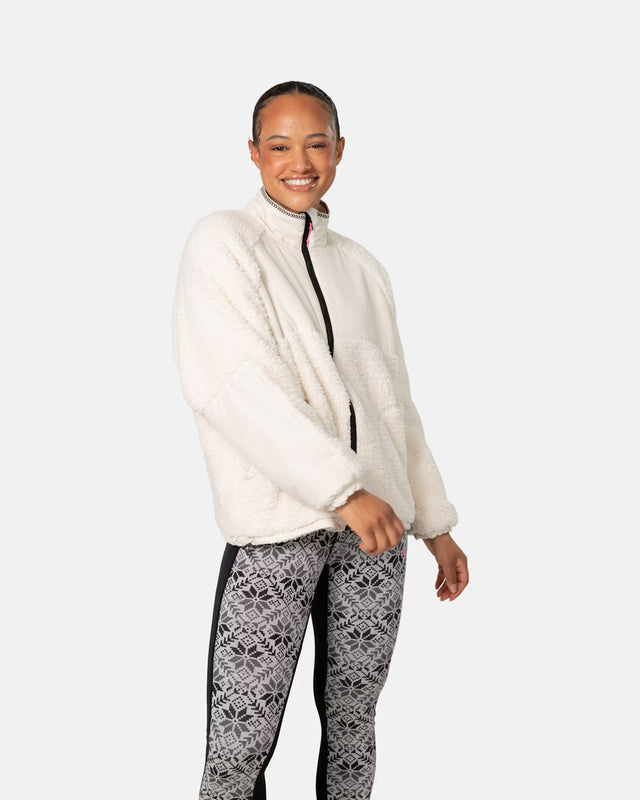 Kari Traa Olivia Jacket Fleecejakke Dame - Natural White - Natural White