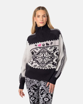 Kari Traa Saga Knit Striktrøje Dame - Natural White - Natural White