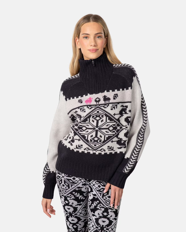 Kari Traa Saga Knit Striktrøje Dame - Natural White - Natural White