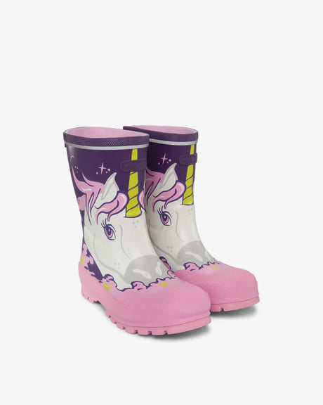 Viking Jolly Print Rubber Boots Gummistøvler Børn - Purple/Multi -