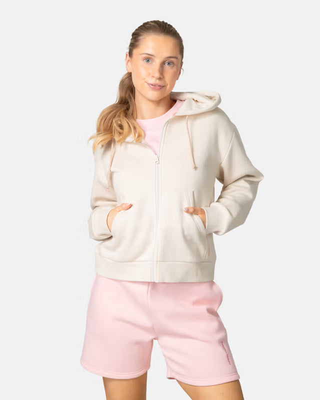 Kari Traa Anelie Zip Hoody Dame - Bjerk White - Bjerk
