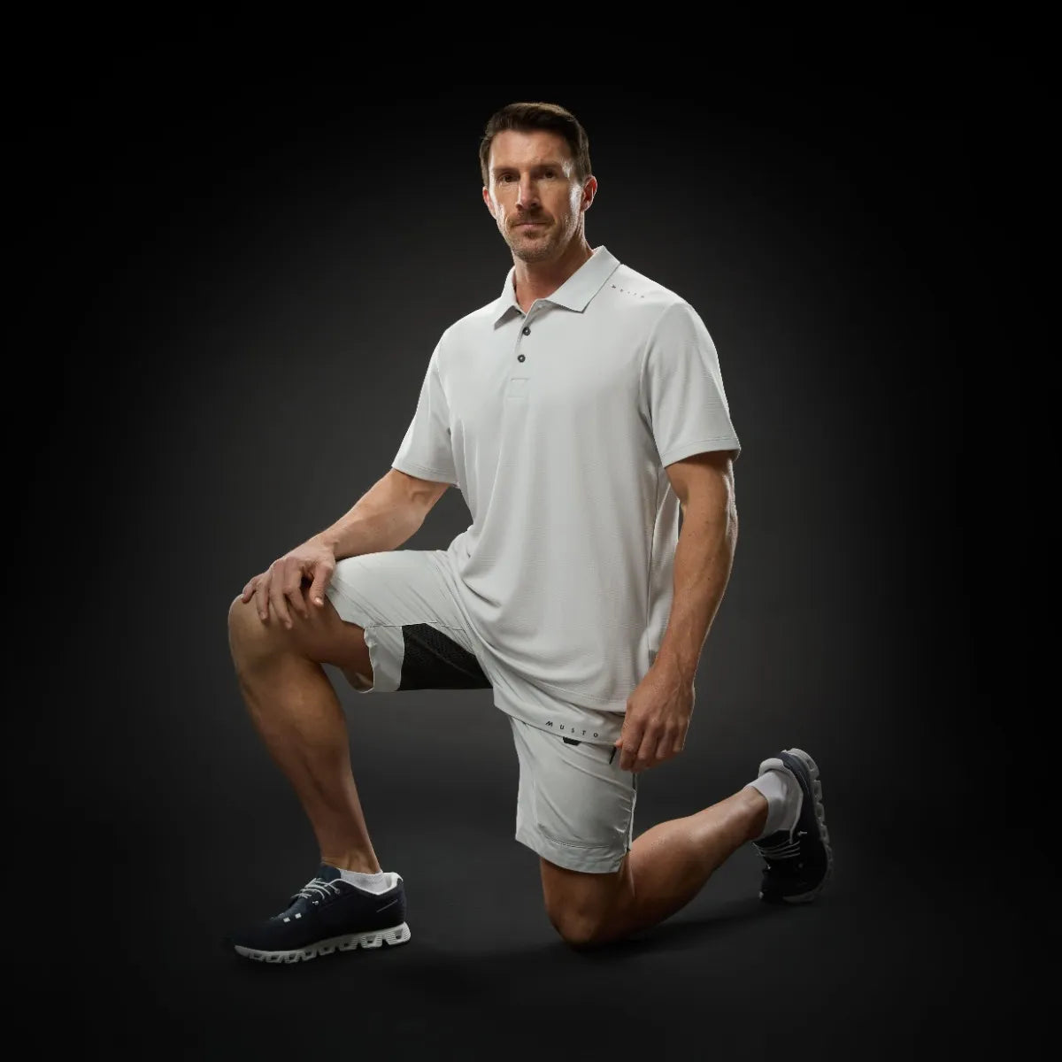 Musto Men's Evo Crew Sunblock Short-Sleeve Polo T-shirt Herre - Navy -