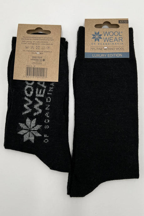Woolwear Luxury Edition Merinouldsokker Dame / Herre - Sort -