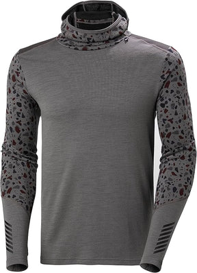 Helly Hansen Men's LIFA® Merino Midweight Balaclava Hoodie Skiundertrøje Herre - Concrete