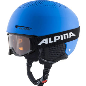 Alpina Zupo Set (+Piney) Børneskihjelm med briller - Blue Matt