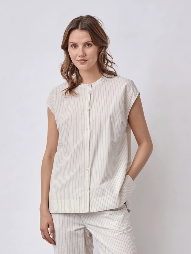 Redgreen Woman Adeline Top Dame - Black Stripe - Black Stripe