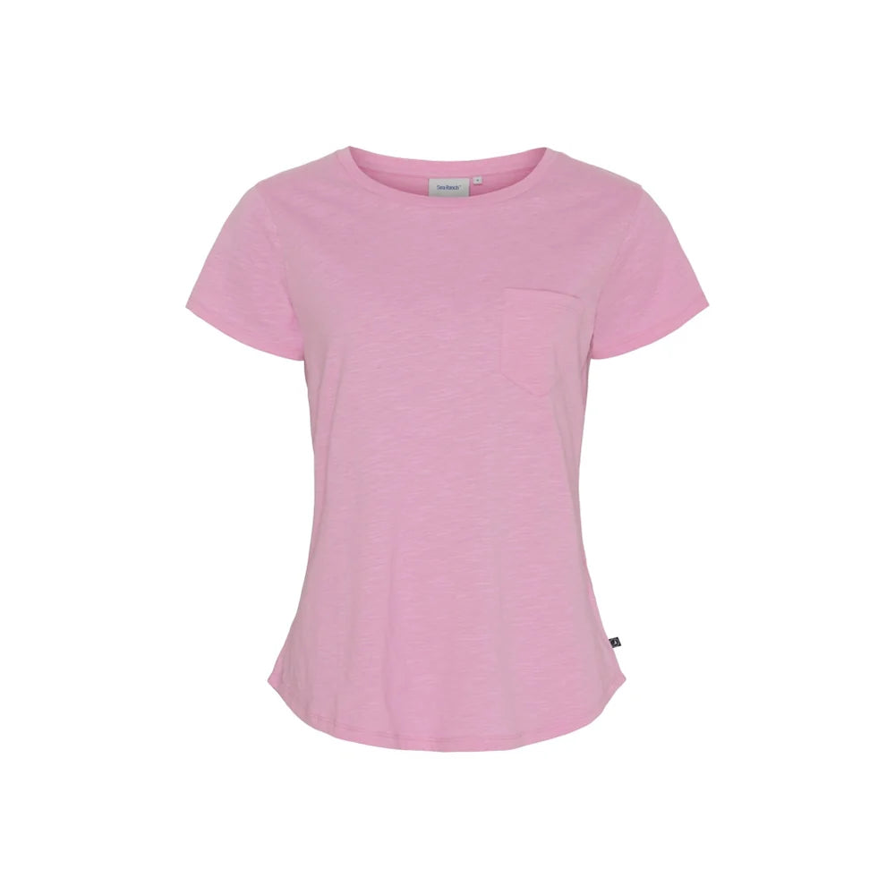 Sea Ranch Adina Short Sleeve Tee T-shirt Dame - Pale Pink - Pale Pink