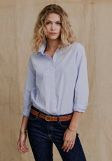 Redgreen Women Alba Shirt Skjorte Dame - Light Blue Stripe - Light Blue Stripe