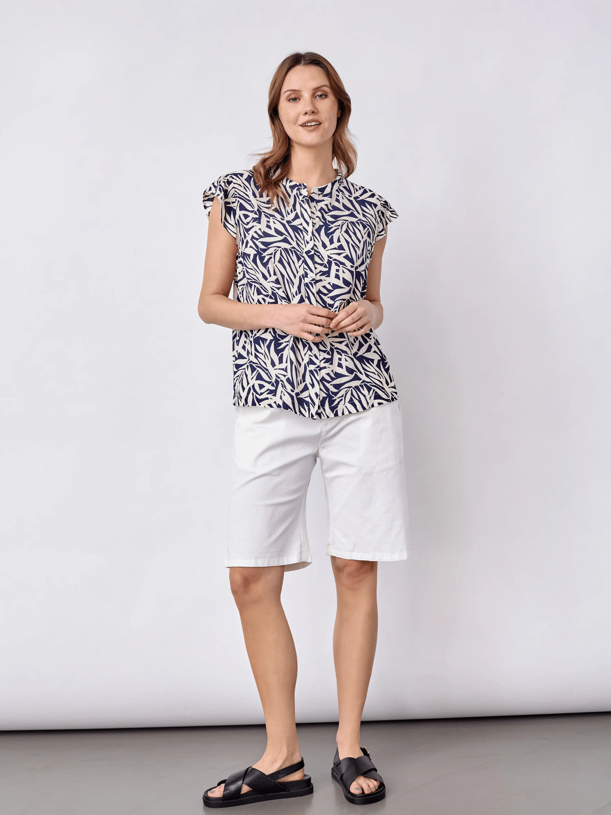 Redgreen Woman Allie Bluse Dame - Navy Pattern -