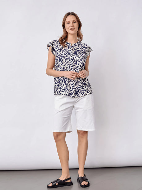 Redgreen Woman Allie Bluse Dame - Navy Pattern -